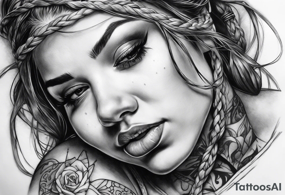 hogtied girl tattoo idea