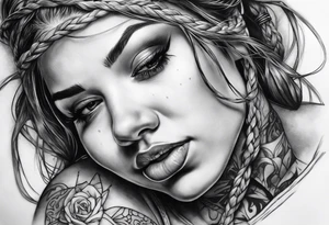 hogtied girl tattoo idea