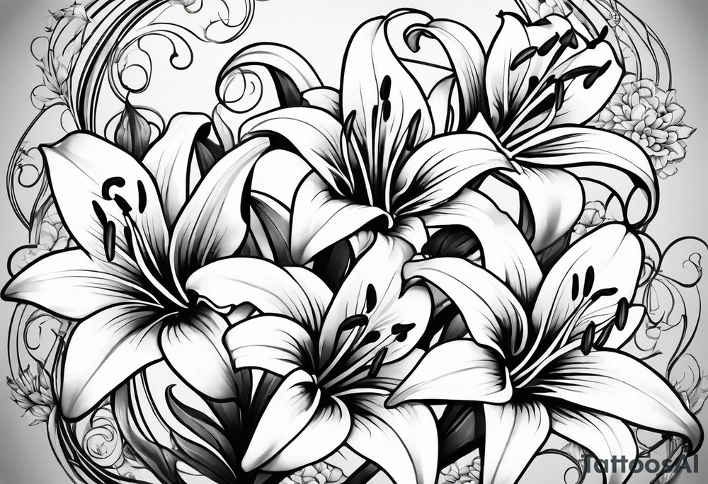 Lillies tattoo idea