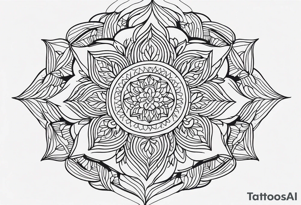 Mandala ornemental dotwork tattoo idea