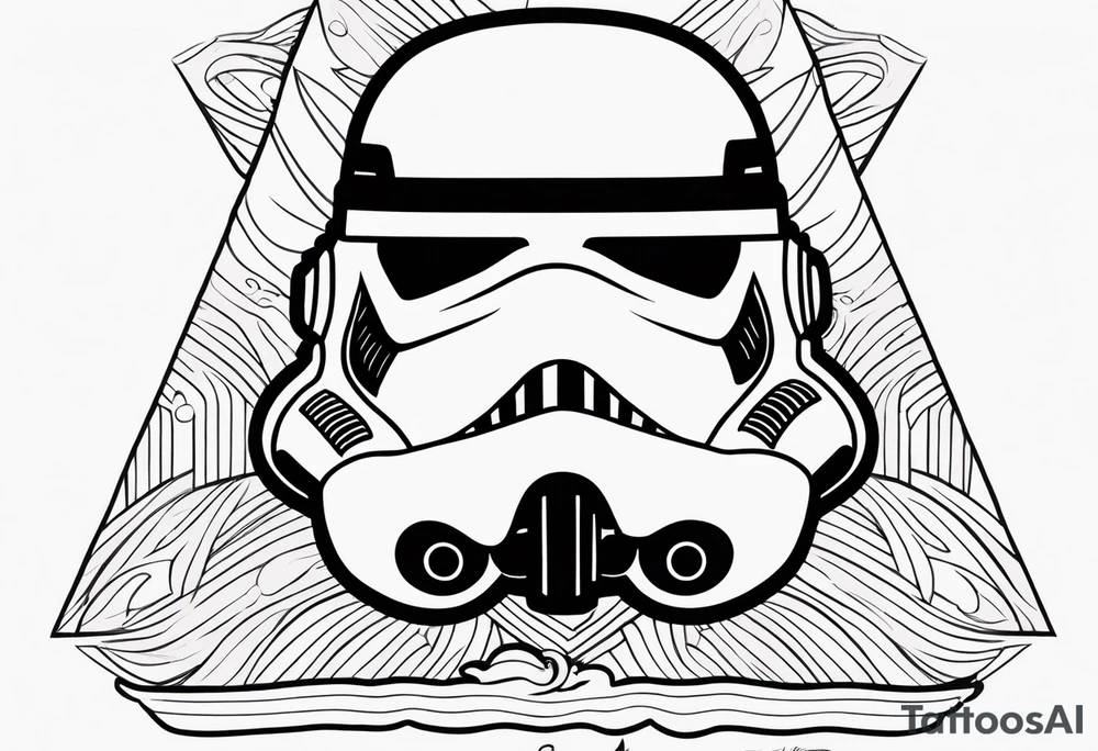 Storm trooper, sailor jerry, thick lines tattoo idea