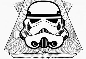 Storm trooper, sailor jerry, thick lines tattoo idea