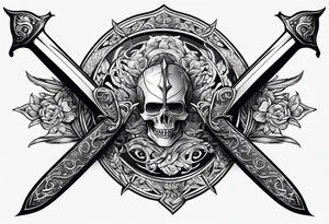Thin sword tattoo idea