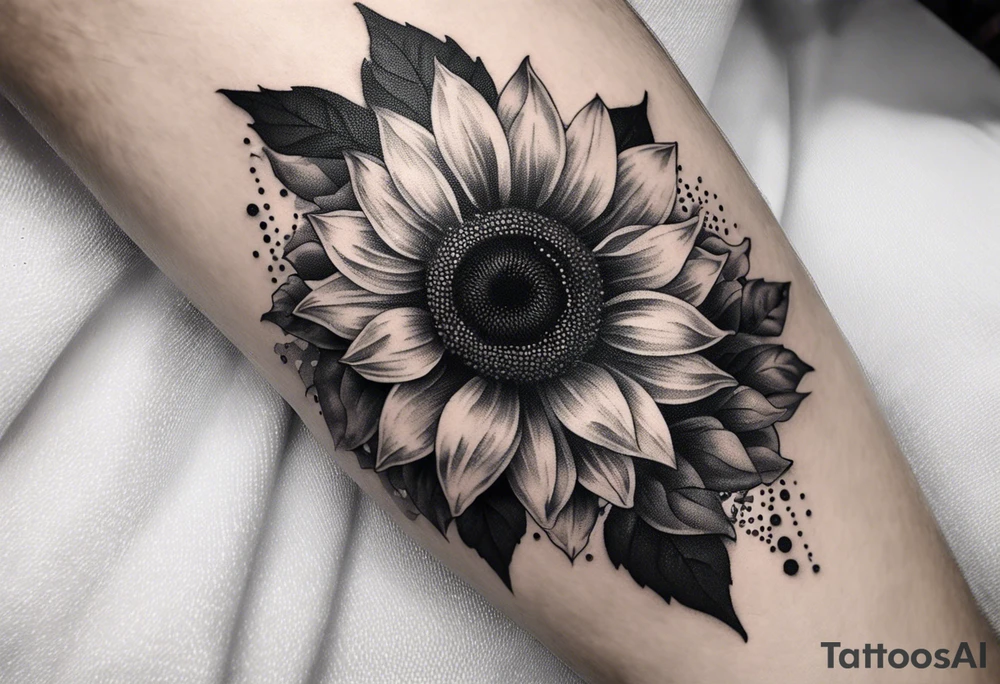 Sunflower chain tattoo idea