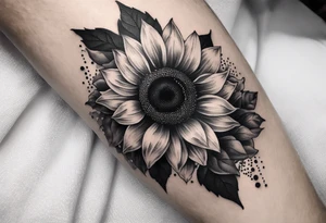 Sunflower chain tattoo idea