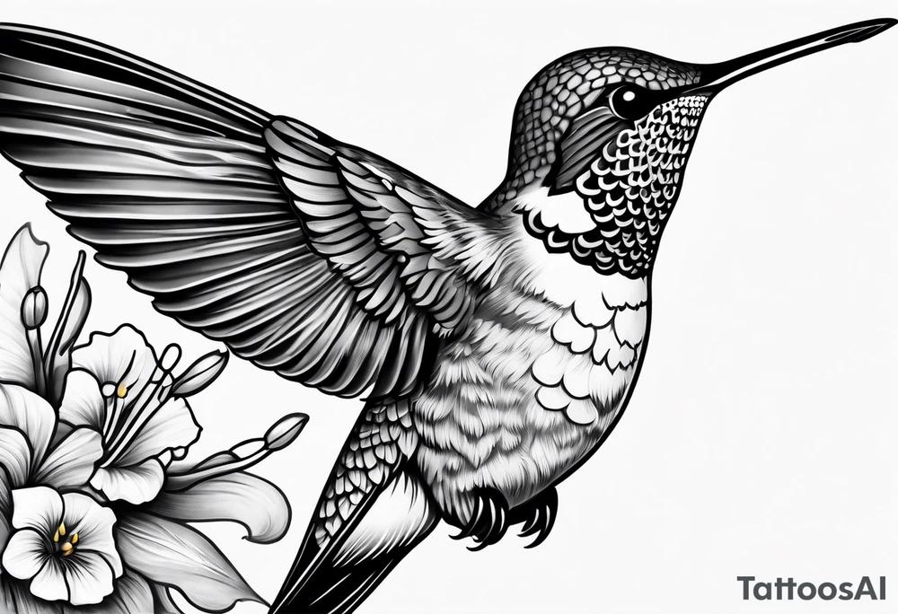 hummingbird tattoo idea
