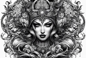 scary nemesis trying to kill tattoo idea