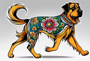 a beautiful dog tattoo idea