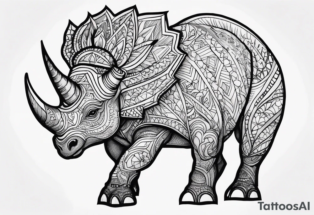 Triceratops tattoo idea