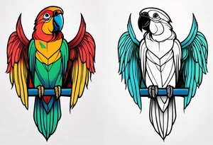 parrot tattoo idea