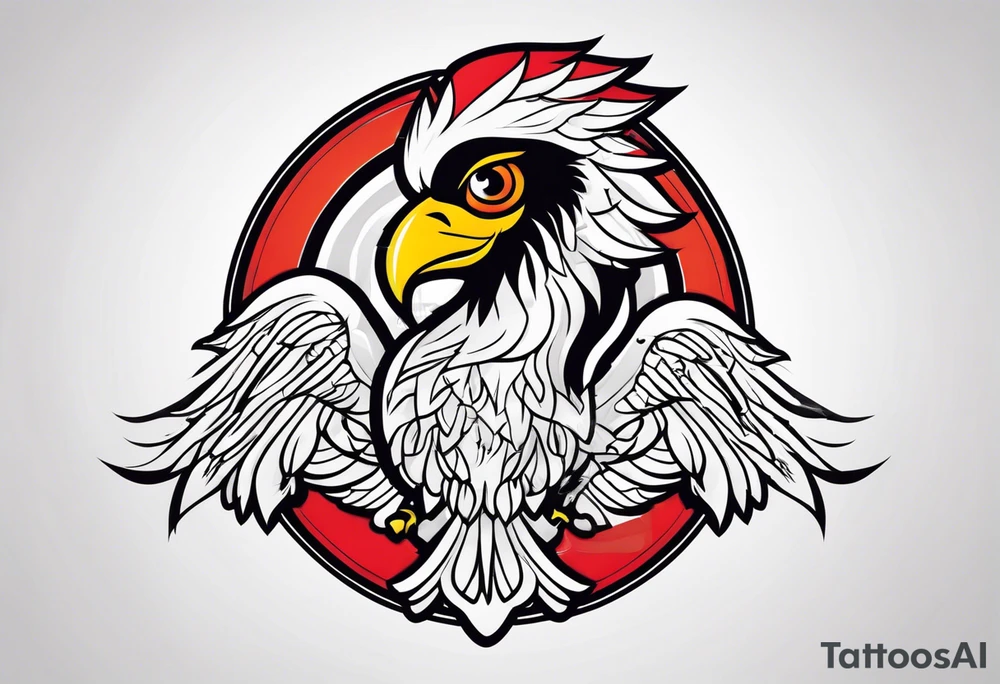 aguia com símbolo do corinthians tattoo idea