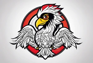 aguia com símbolo do corinthians tattoo idea