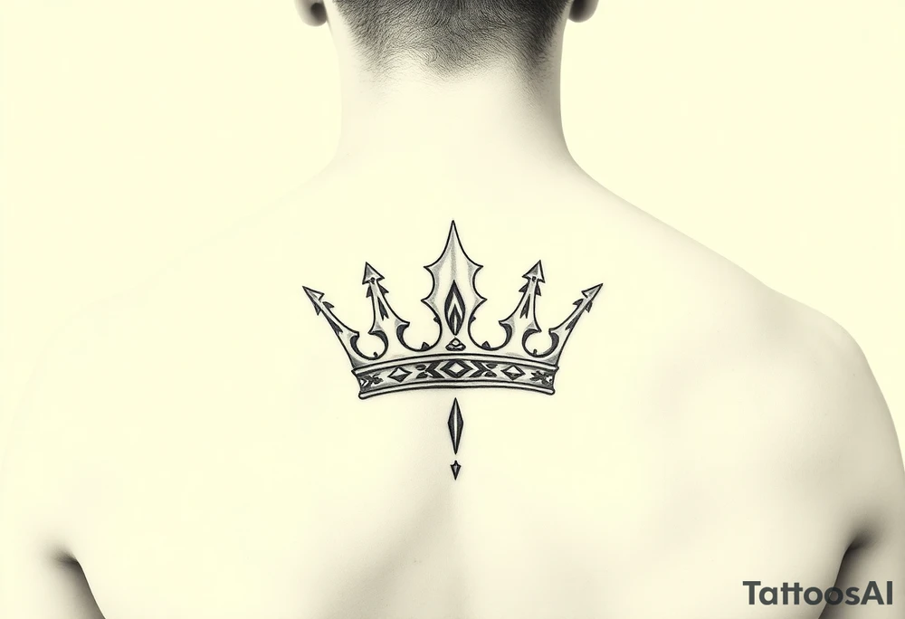 Crown no more pain strength 
Minimalistic tattoo idea