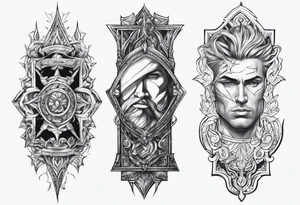 upside down broken sword tattoo idea