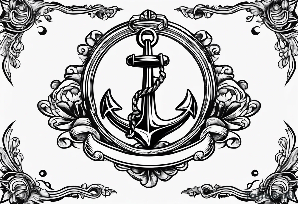 Simple anchor tattoo idea