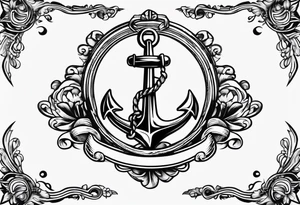 Simple anchor tattoo idea