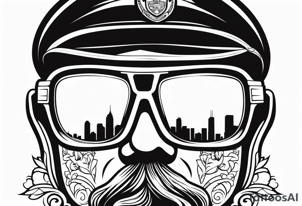 Officer Sunglasses tattoo idea