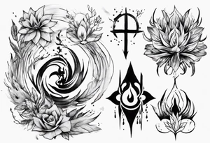 Paint drawing inner peace tattoo idea