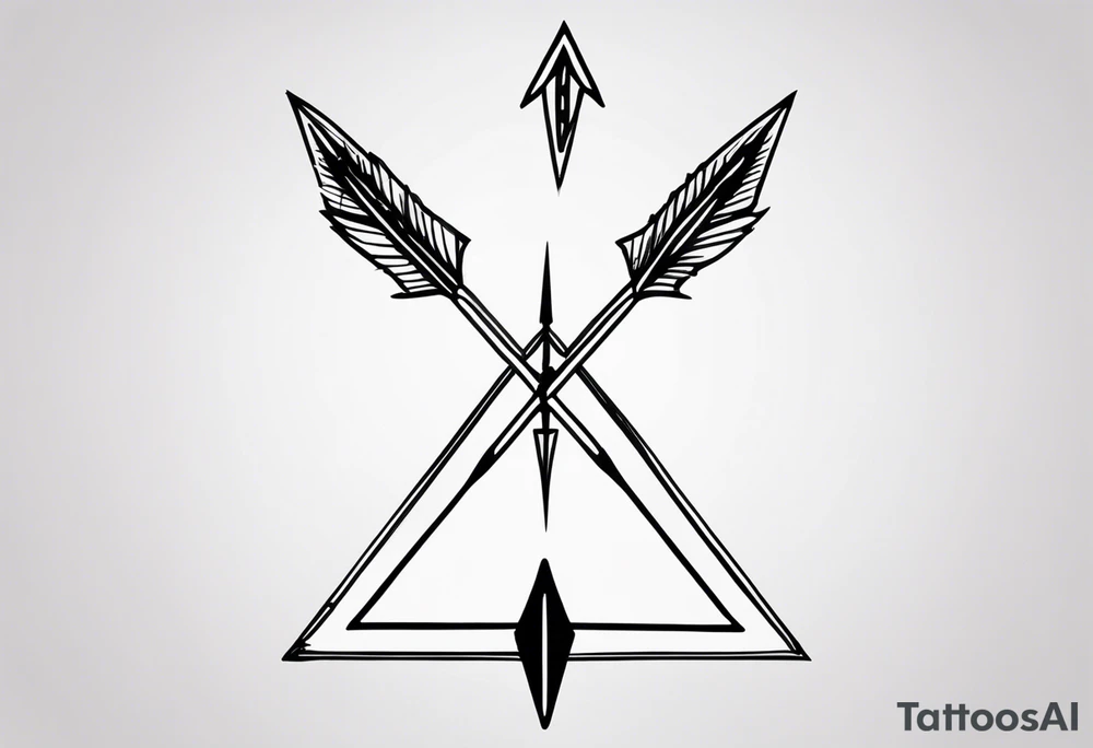 Simple Vertical Arrow tattoo idea