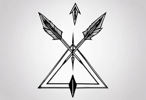 Simple Vertical Arrow tattoo idea