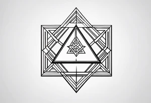 free masonry symbol , rectangle tattoo idea