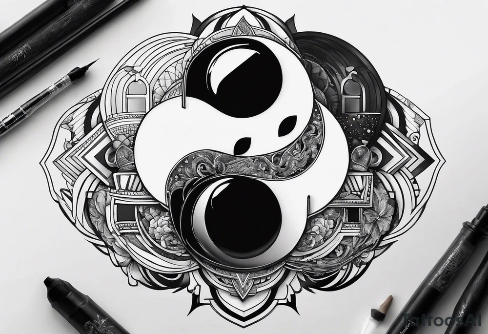 daftpunk ying yang tattoo idea