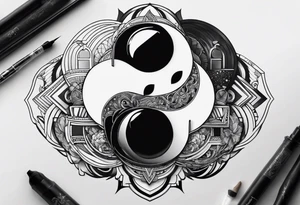 daftpunk ying yang tattoo idea