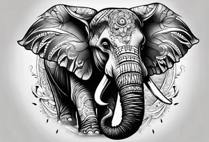 Elephant sense of community tattoo idea