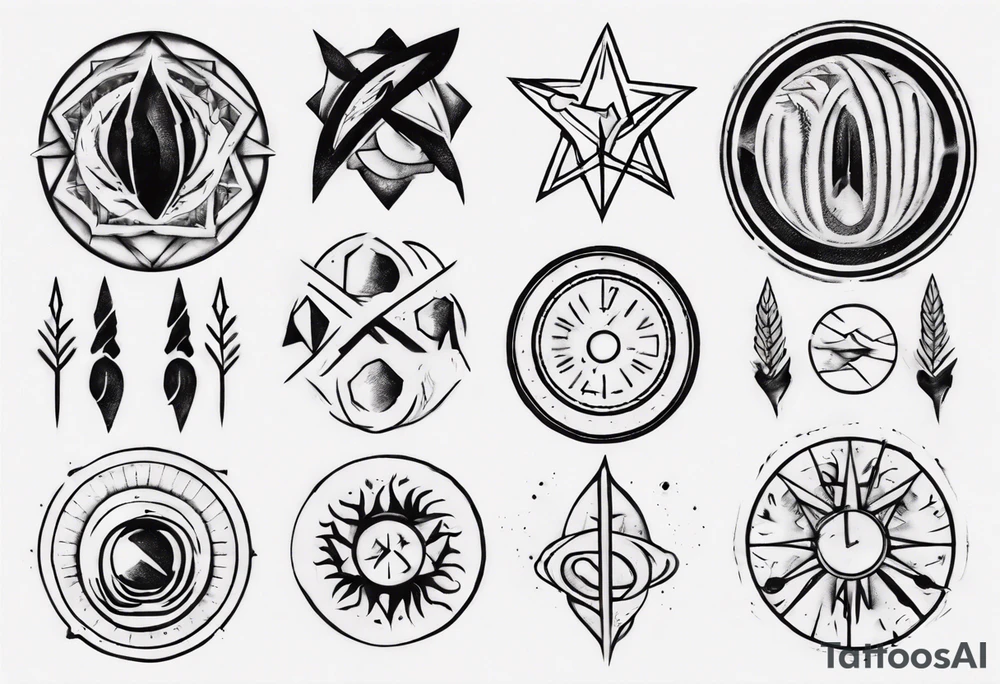 Symbol to remind being average tattoo idea