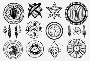 Symbol to remind being average tattoo idea