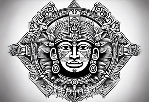 Kinich ahau Mayan sun god tattoo idea