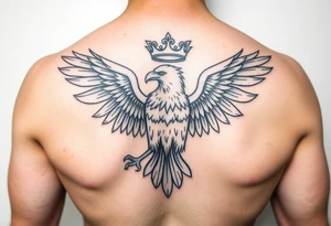 eagle with a crown tattoo idea