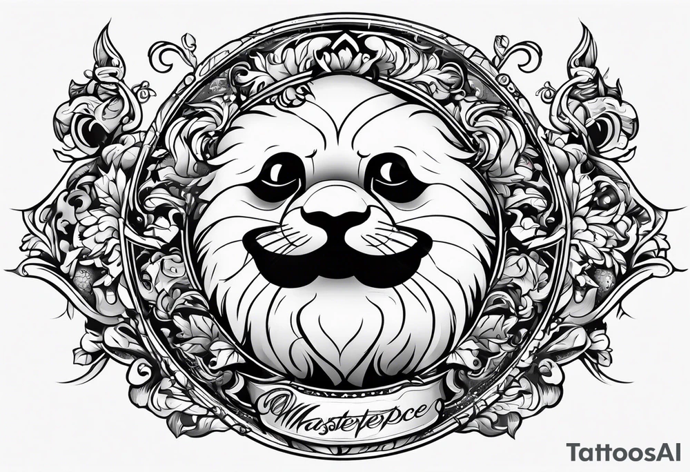 seal smoking cigarette tattoo idea