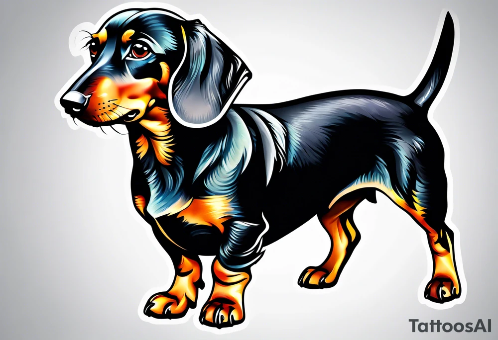 Dachshund tattoo idea