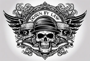 Down by Law old English font tattoo idea