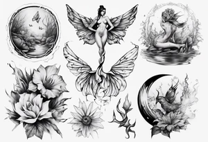 Wasser Nymphe tattoo idea