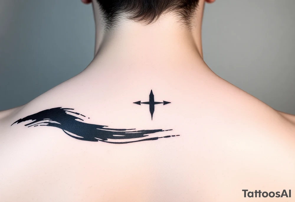 Text-OTF, Black, calligraphy, paint brush stroke tattoo idea