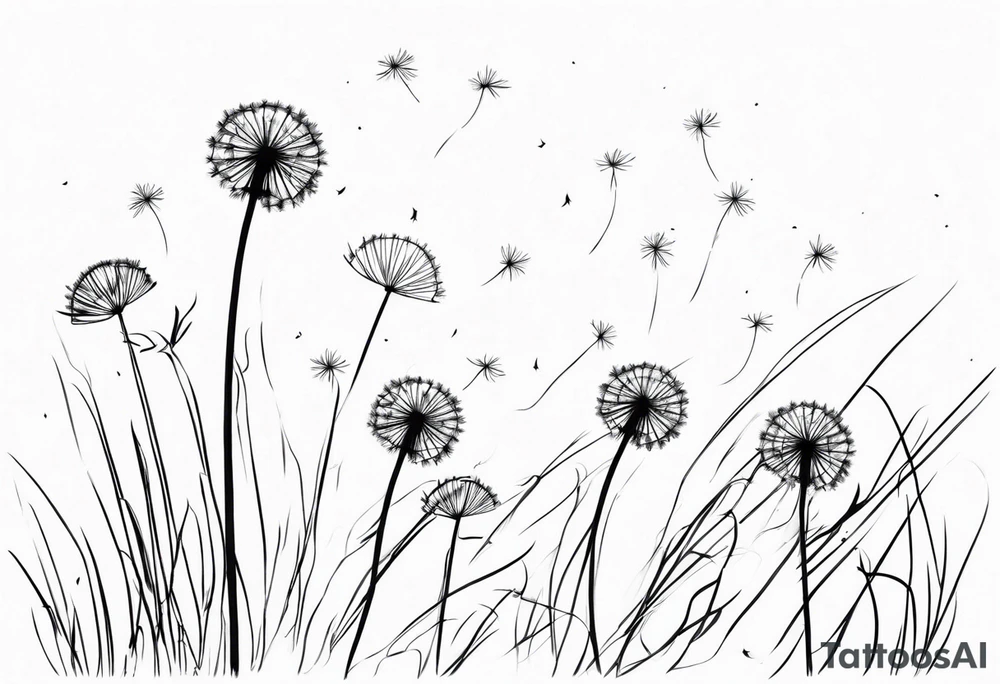 3 dandelion tattoo idea