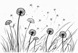 3 dandelion tattoo idea