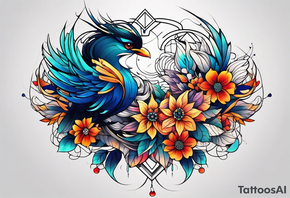 全手臂，鲸鱼神兽 tattoo idea