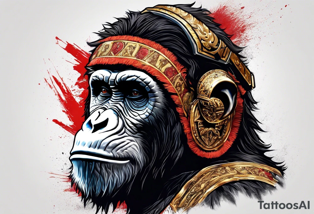 Caesar from the movie planet of the apes tattoo idea
