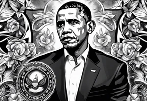 obama very strong and fit tattoo idea