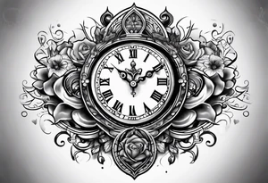 old school clock
 deconstructed tattoo idea