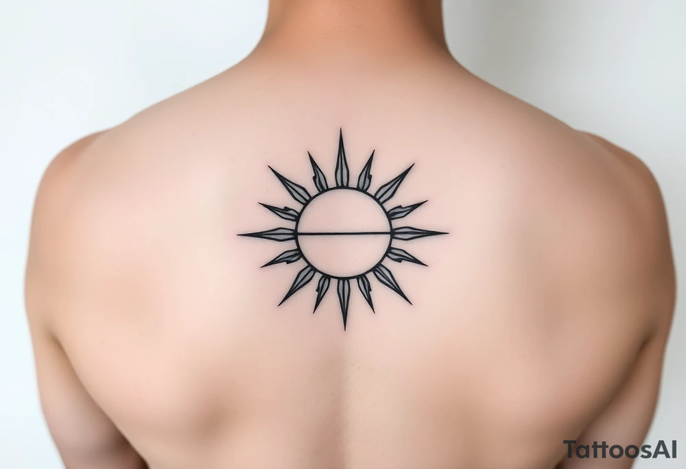 Half sun tattoo idea