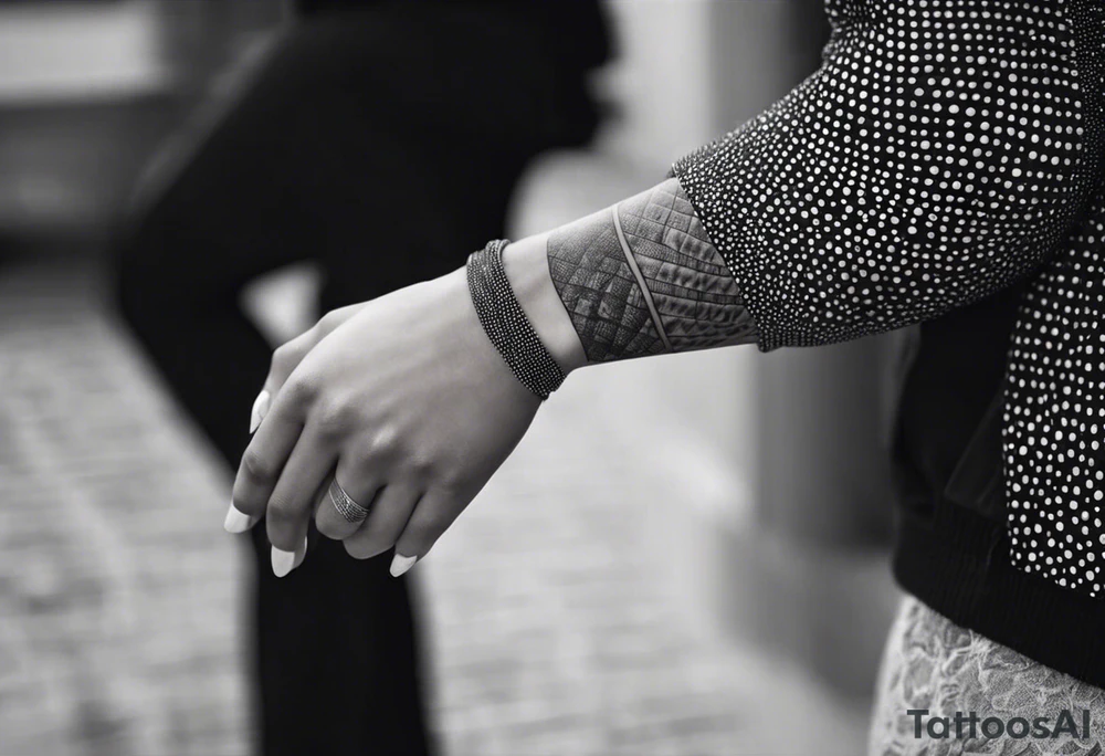 LINE AROUND SHOULDERS TO THE WRIST tattoo idea