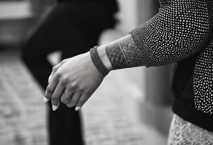 LINE AROUND SHOULDERS TO THE WRIST tattoo idea
