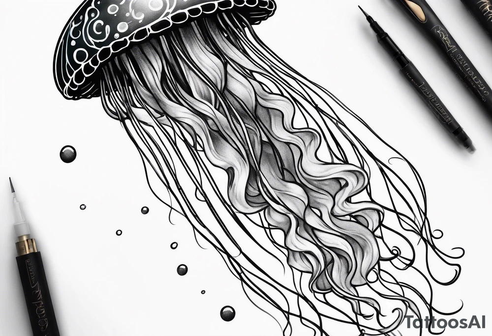 Galaxy jellyfish tattoo idea