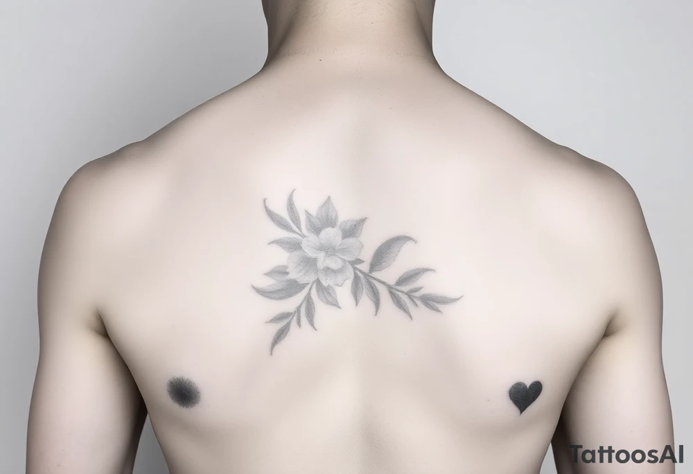 Realistic portrait of a woman's bare breasts, soft shading. tattoo idea