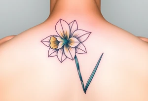 daffodil and the jonquil aquamarine color tattoo idea