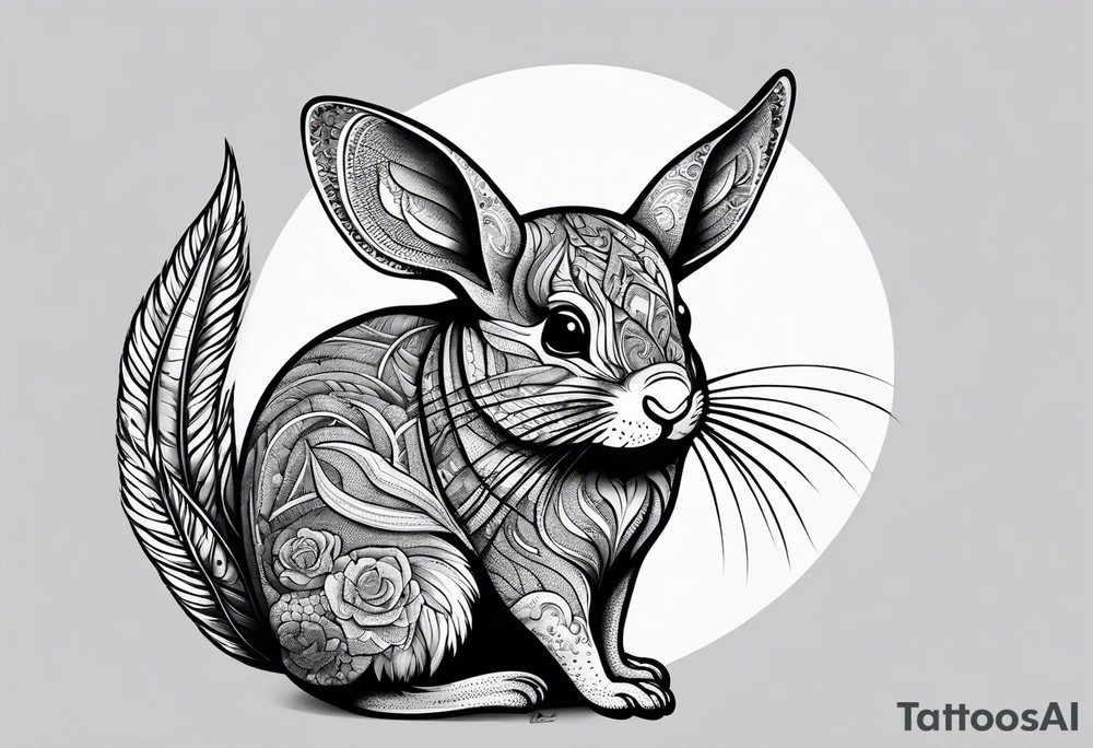 Chinchilla full body tattoo idea